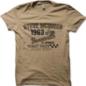 Steve McQueen Triumph Boneville Tshirt